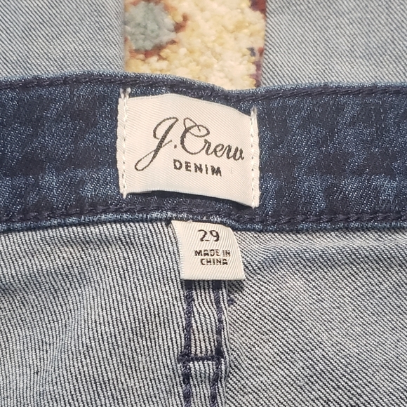 J. Crew Houndstooth Vintage Straight Denim Jeans Size 29 - Picture 5 of 11